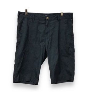 Method Mens 12” Flat Front Chino Bermuda Shorts, Blue Check, size 36